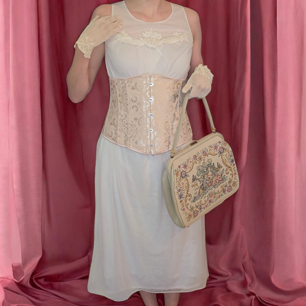 Vintage Coquette Cottage Gilead White Night Gown Size Small